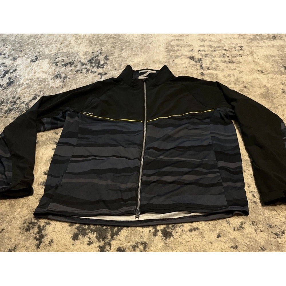 Zero Restriction Golf Mens Full Zip Jacket Black Gray X-Large XL
